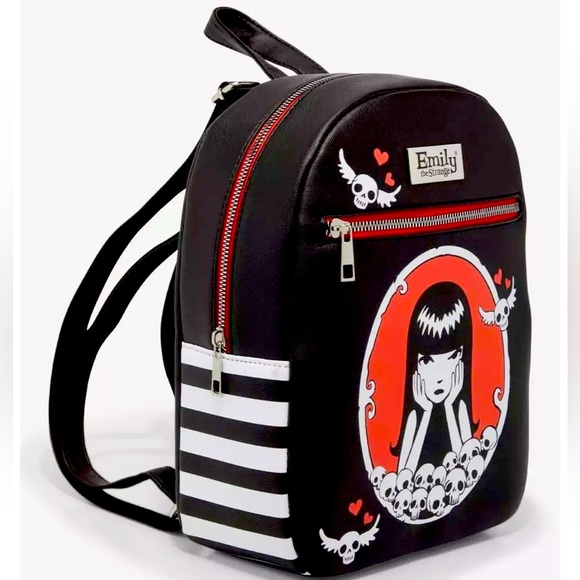 NWTs Emily the Strange Skulls Cameo Mini Backpack - Picture 2 of 4